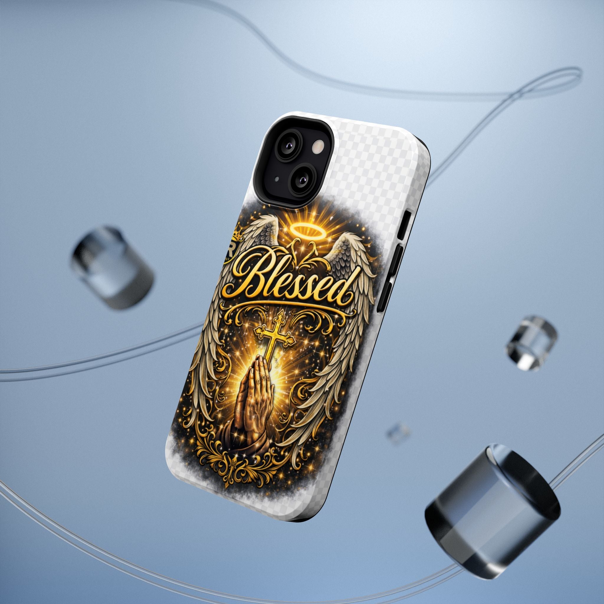 Blessed Cross Phone Case — Impact-Resistant Religious iPhone Case