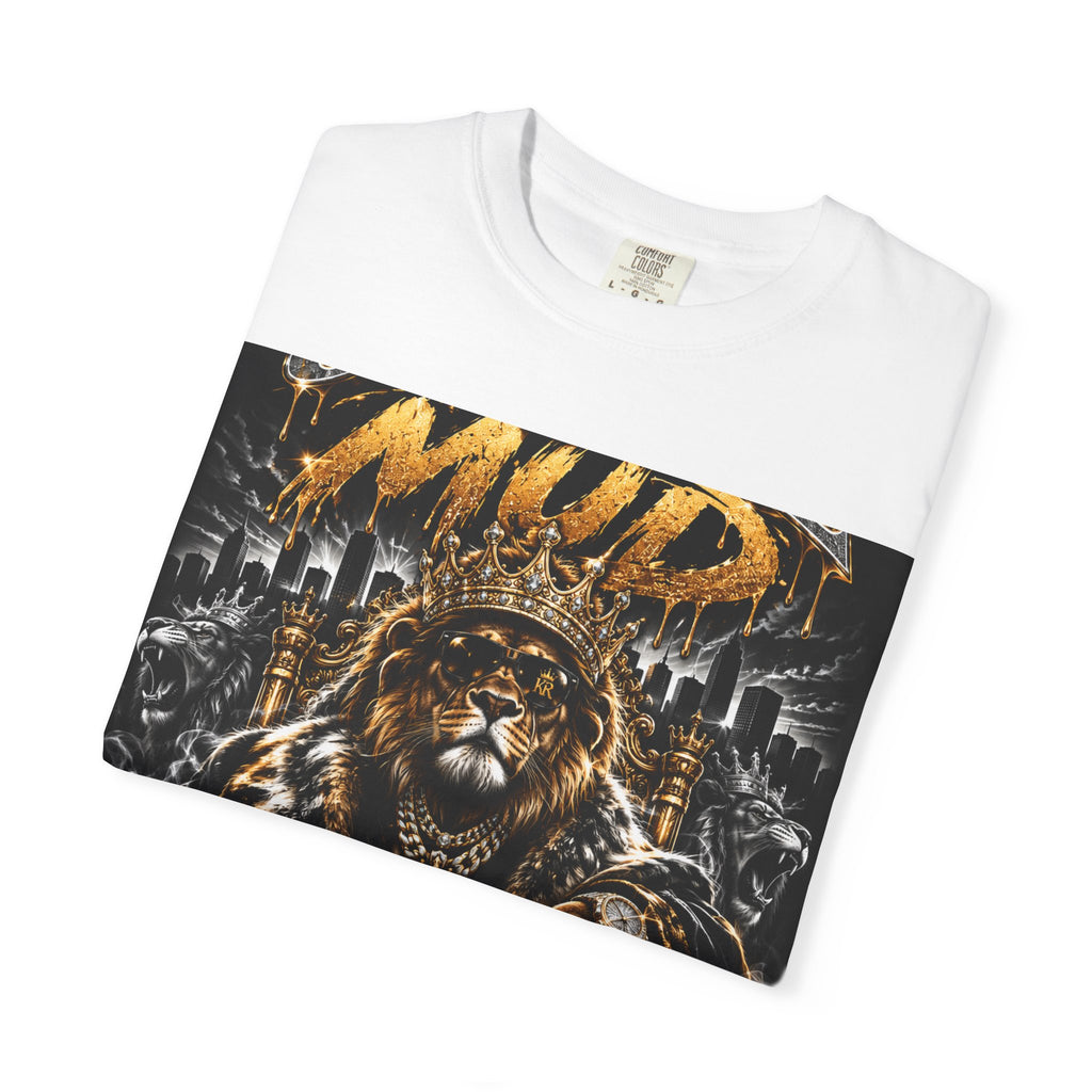 Royalty King Lion T-Shirt — Gold Crest Graphic Tee