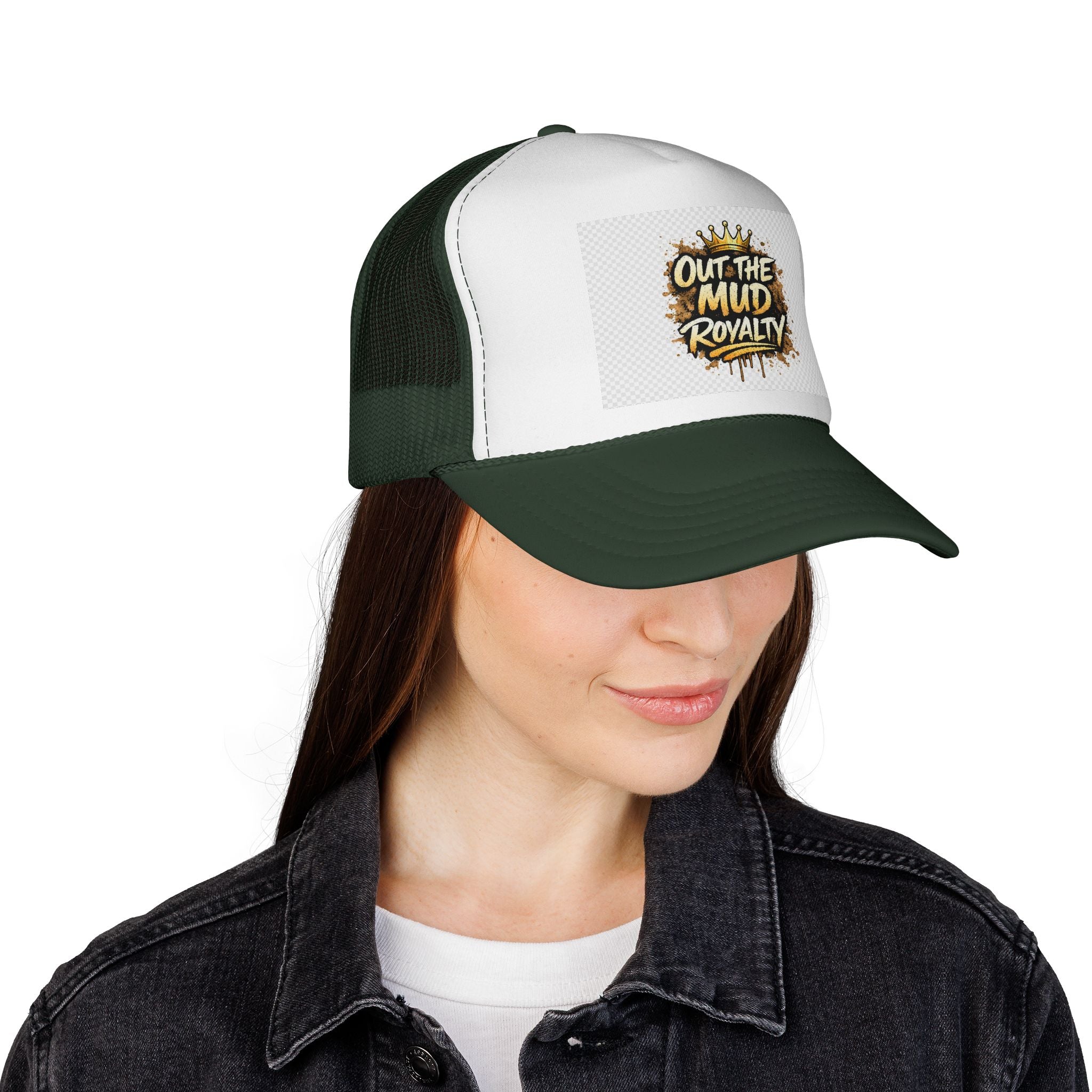 Out The Mud Royalty Trucker Cap — Mud-Inspired Crown Logo Snapback