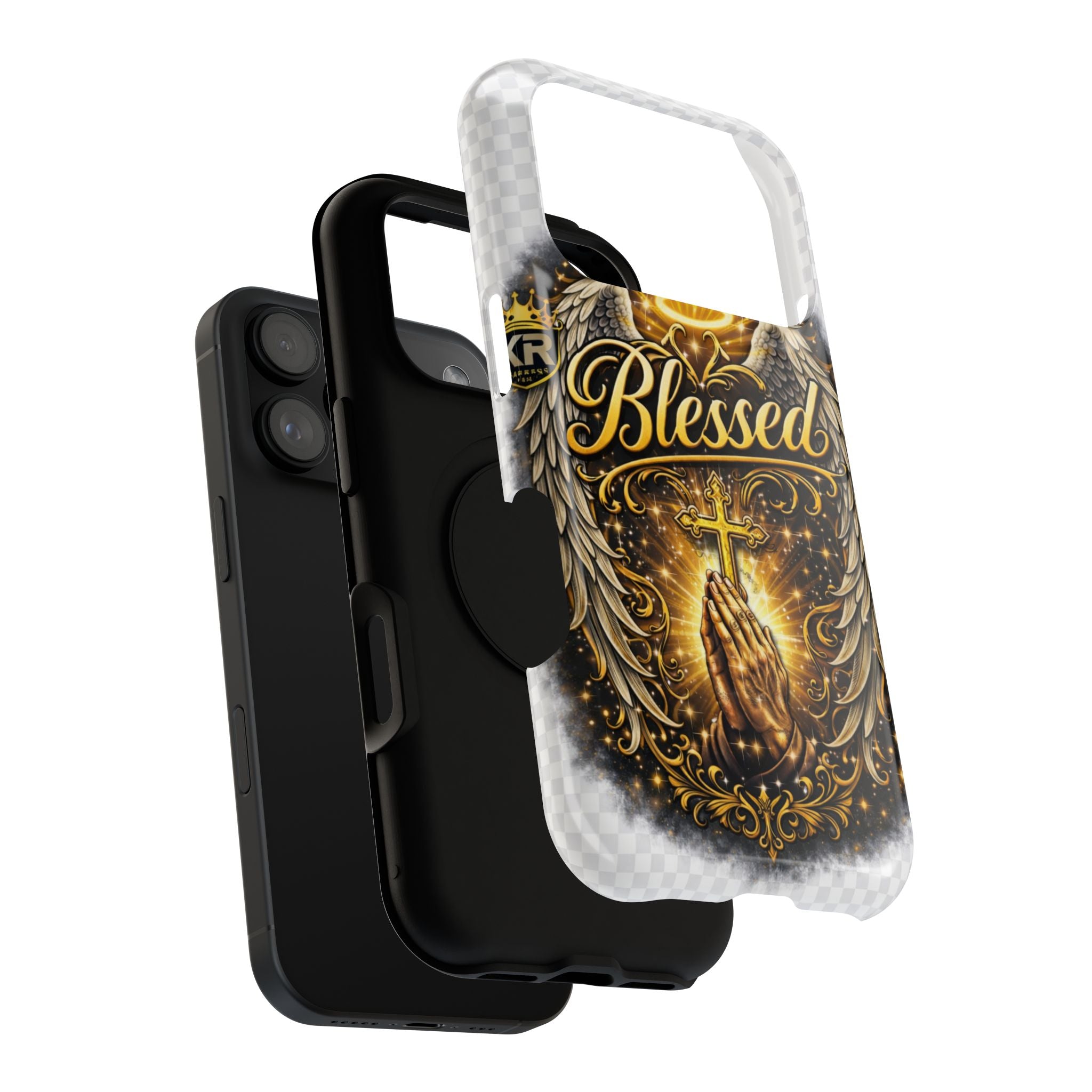 Blessed Cross Phone Case — Impact-Resistant Religious iPhone Case