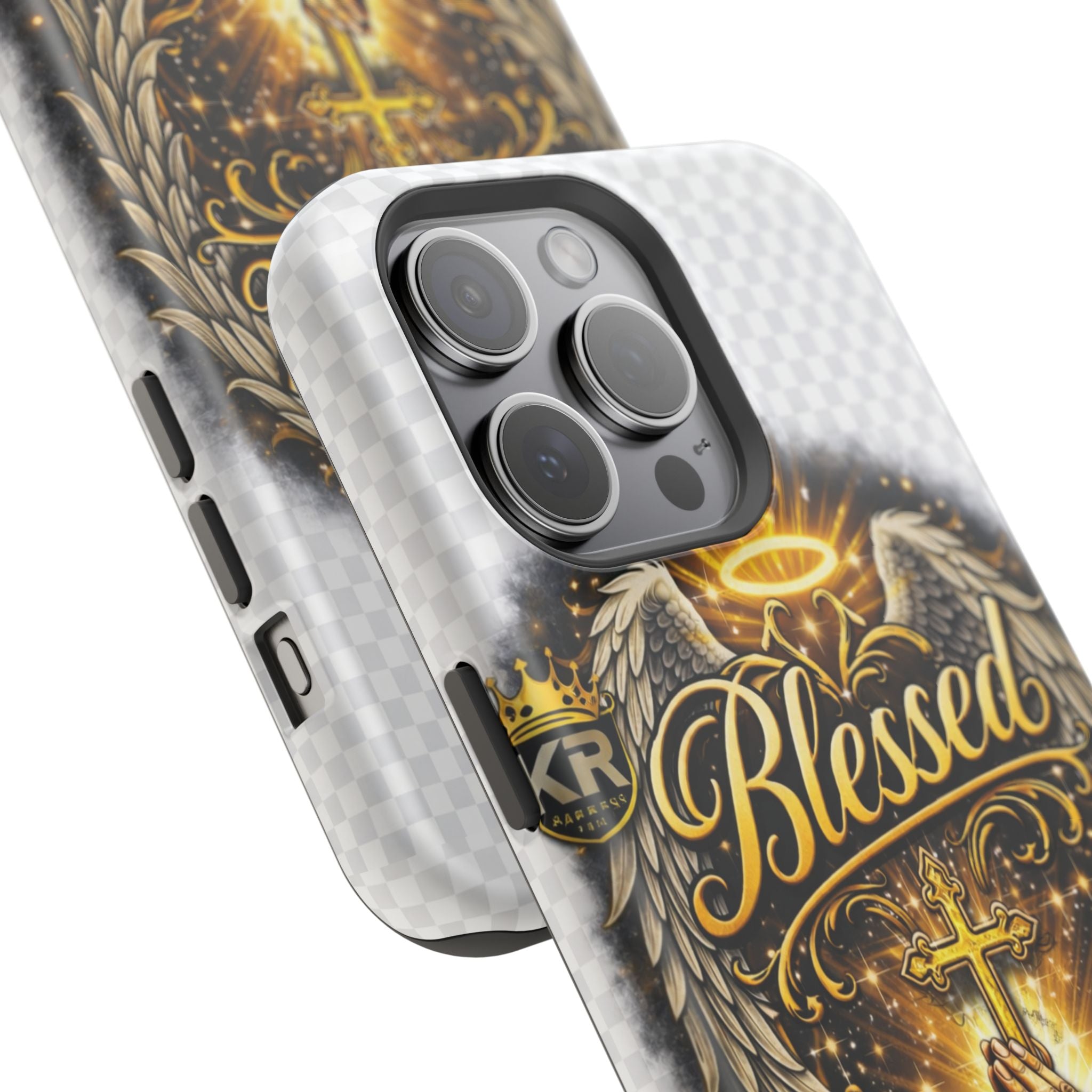 Blessed Cross Phone Case — Impact-Resistant Religious iPhone Case