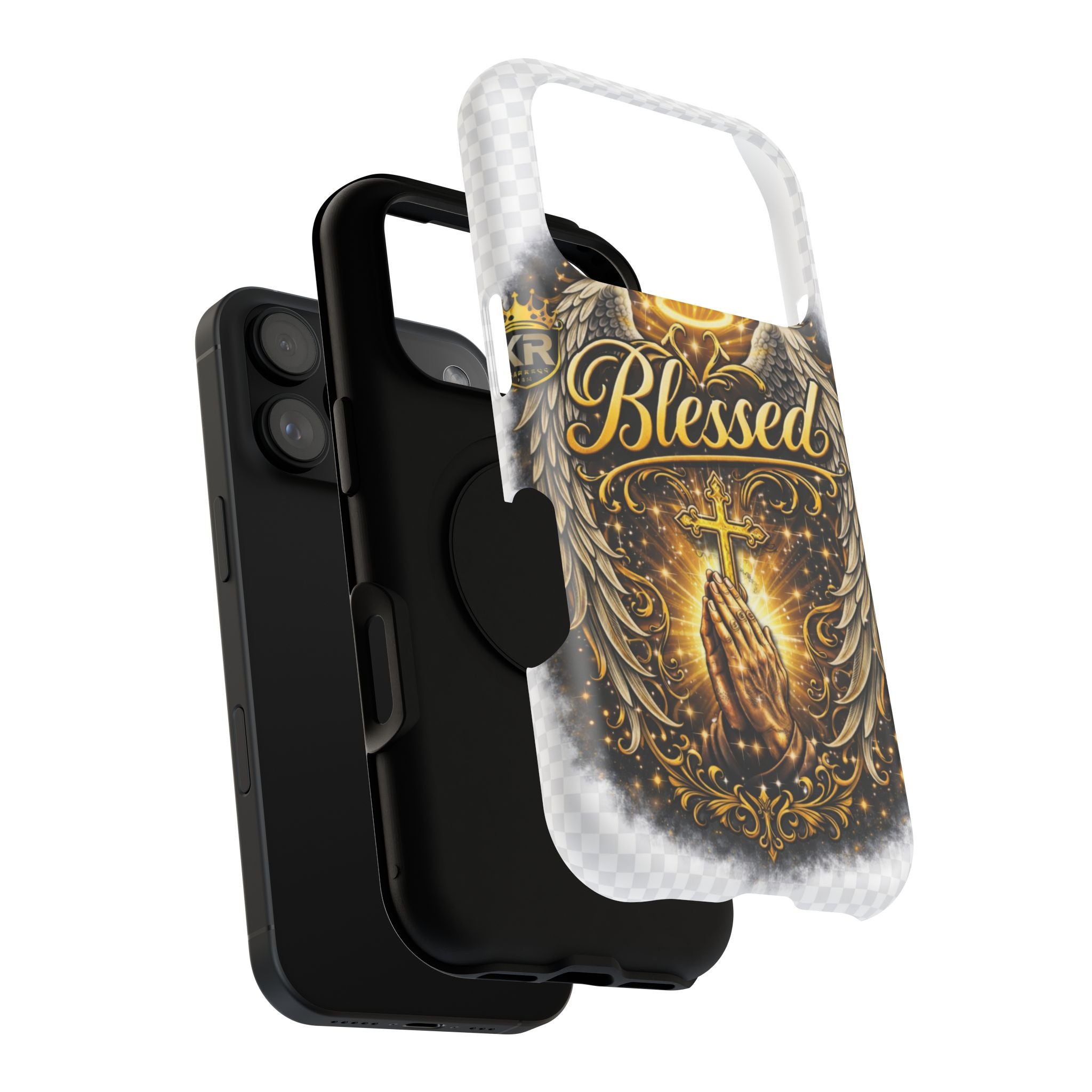Blessed Cross Phone Case — Impact-Resistant Religious iPhone Case