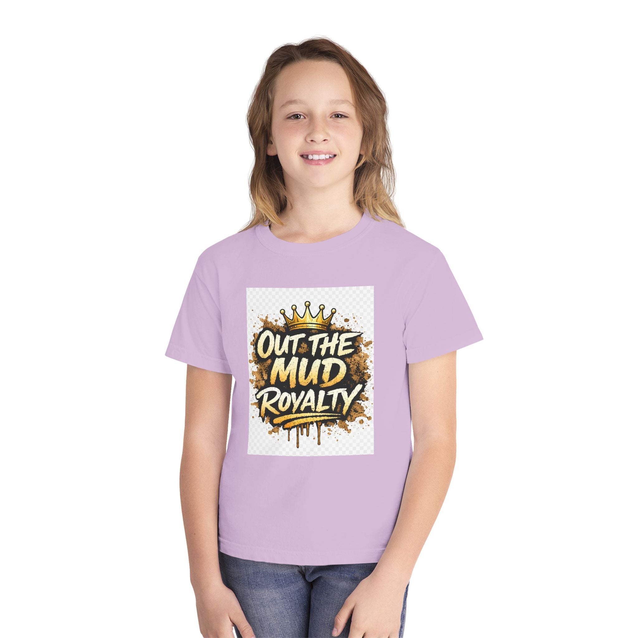 Youth Tee — "Out the Mud Royalty" Crown Graphic Shirt