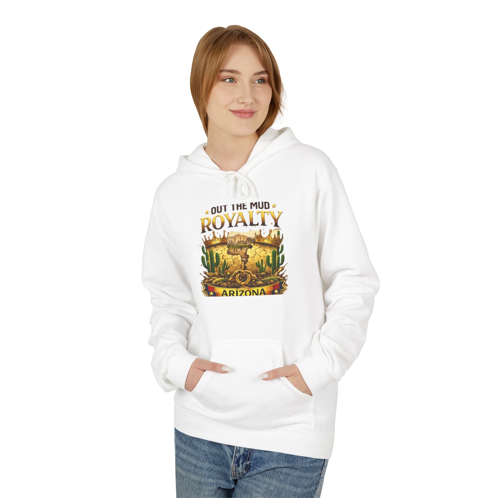 Arizona Desert 'Out in the Mud, Royalty' Hoodie — Western Cactus Graphic