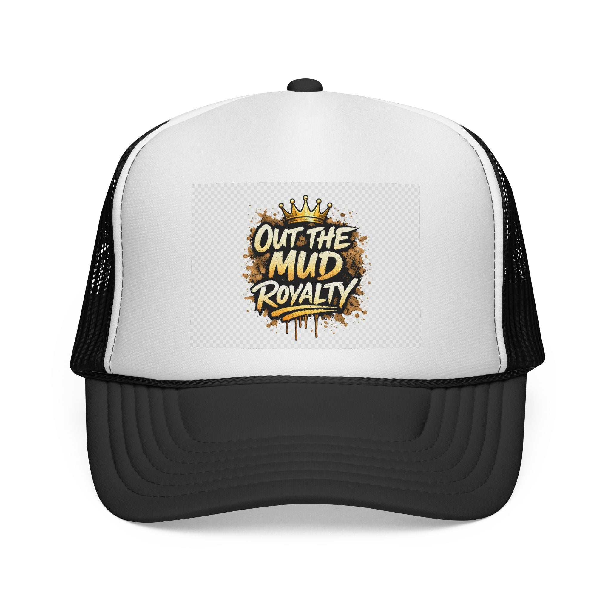 Out The Mud Royalty Trucker Cap — Mud-Inspired Crown Logo Snapback