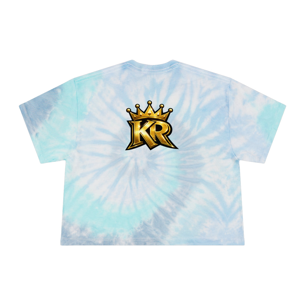 Tie-Dye Crop Tee — "Out The Mud Royalty" Graphic