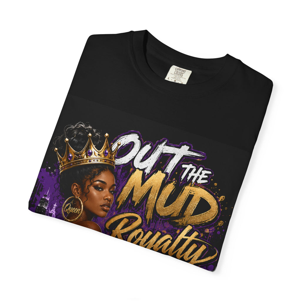 Out the Mud Royalty Queen T-Shirt — Black Queen Crown Graphic Tee