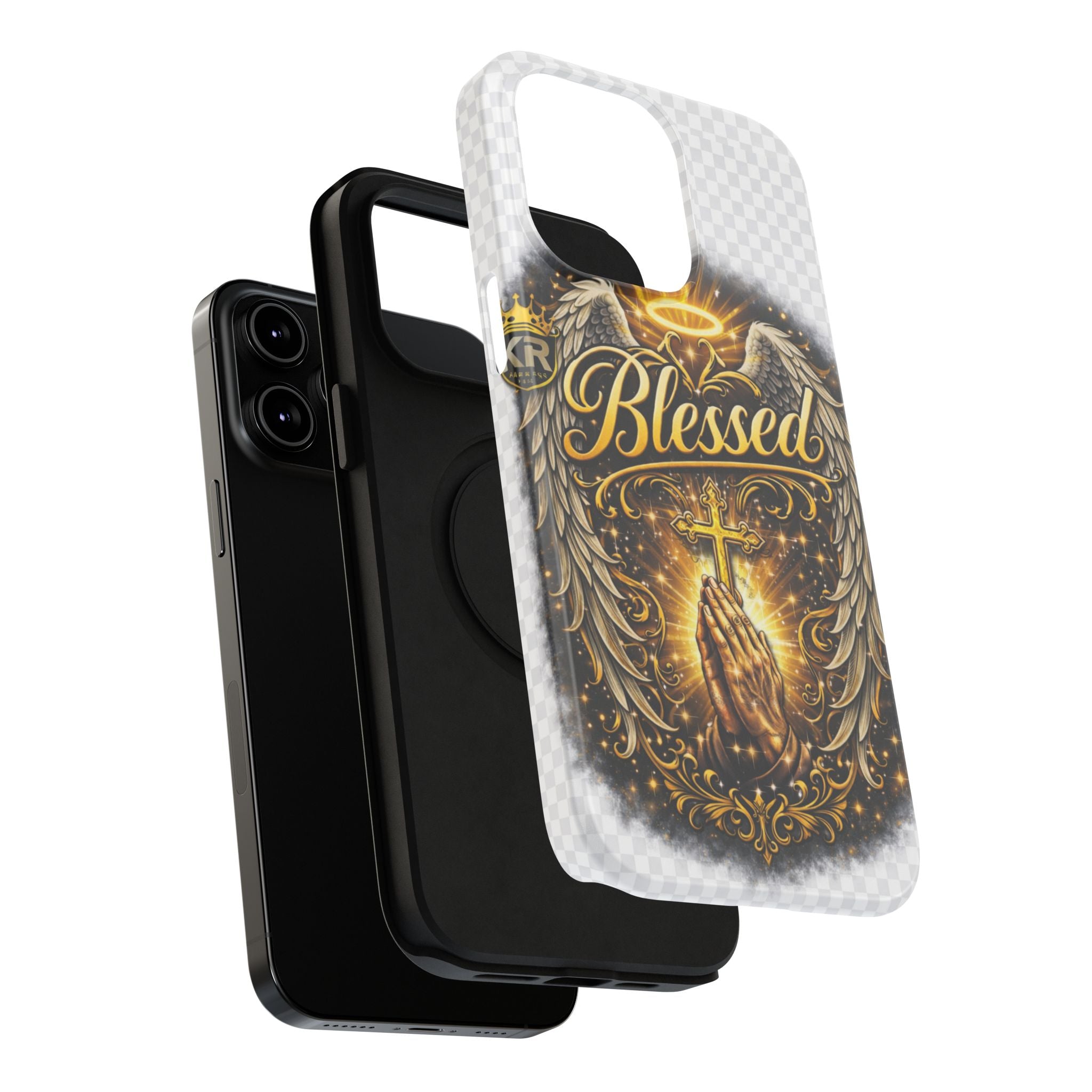Blessed Cross Phone Case — Impact-Resistant Religious iPhone Case