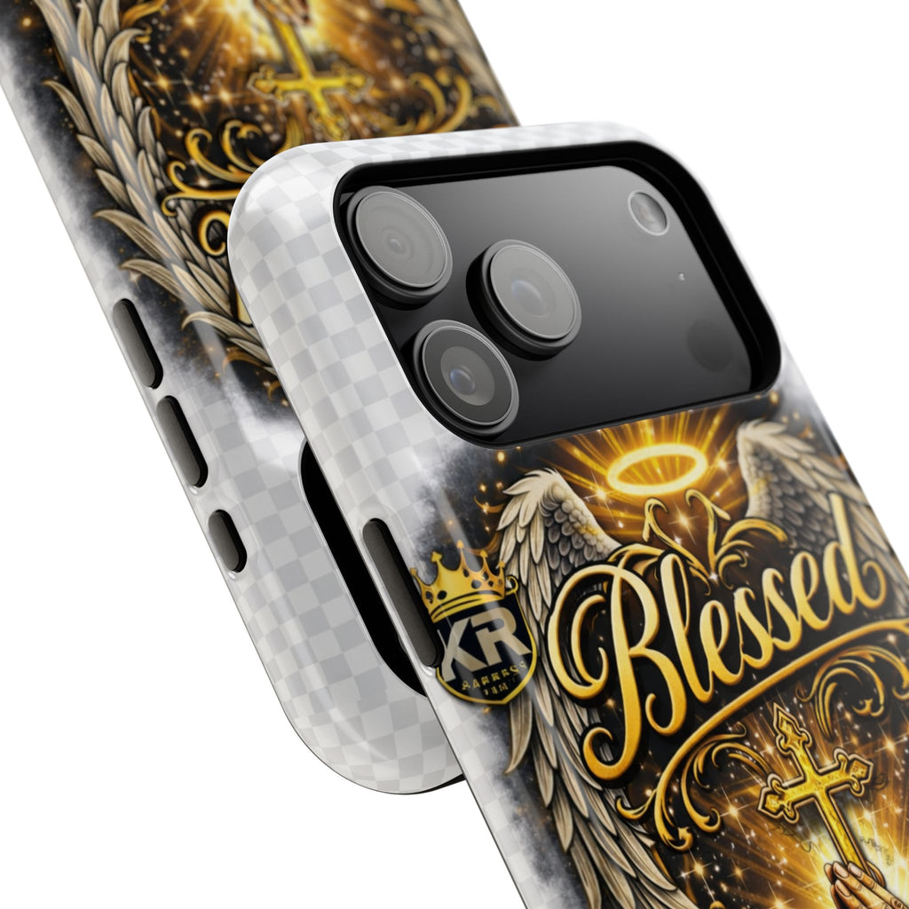 Blessed Cross Phone Case — Impact-Resistant Religious iPhone Case